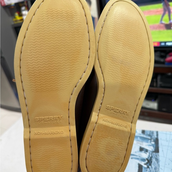 Sperry Men's Dark Brown Leather Boat Shoes Size 9.5 New - Picture 6 of 7